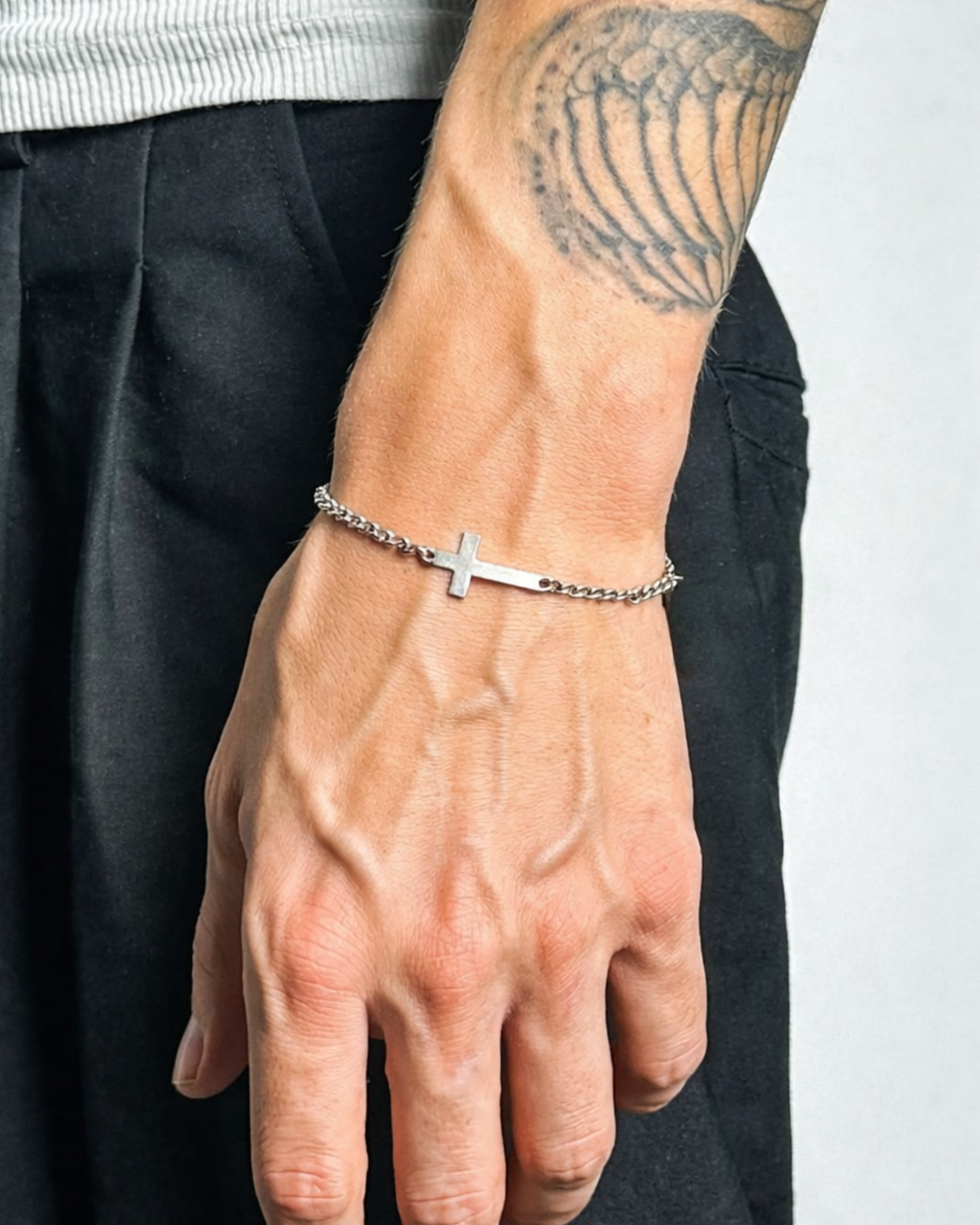 Emmanuel Cross Chain Bracelet