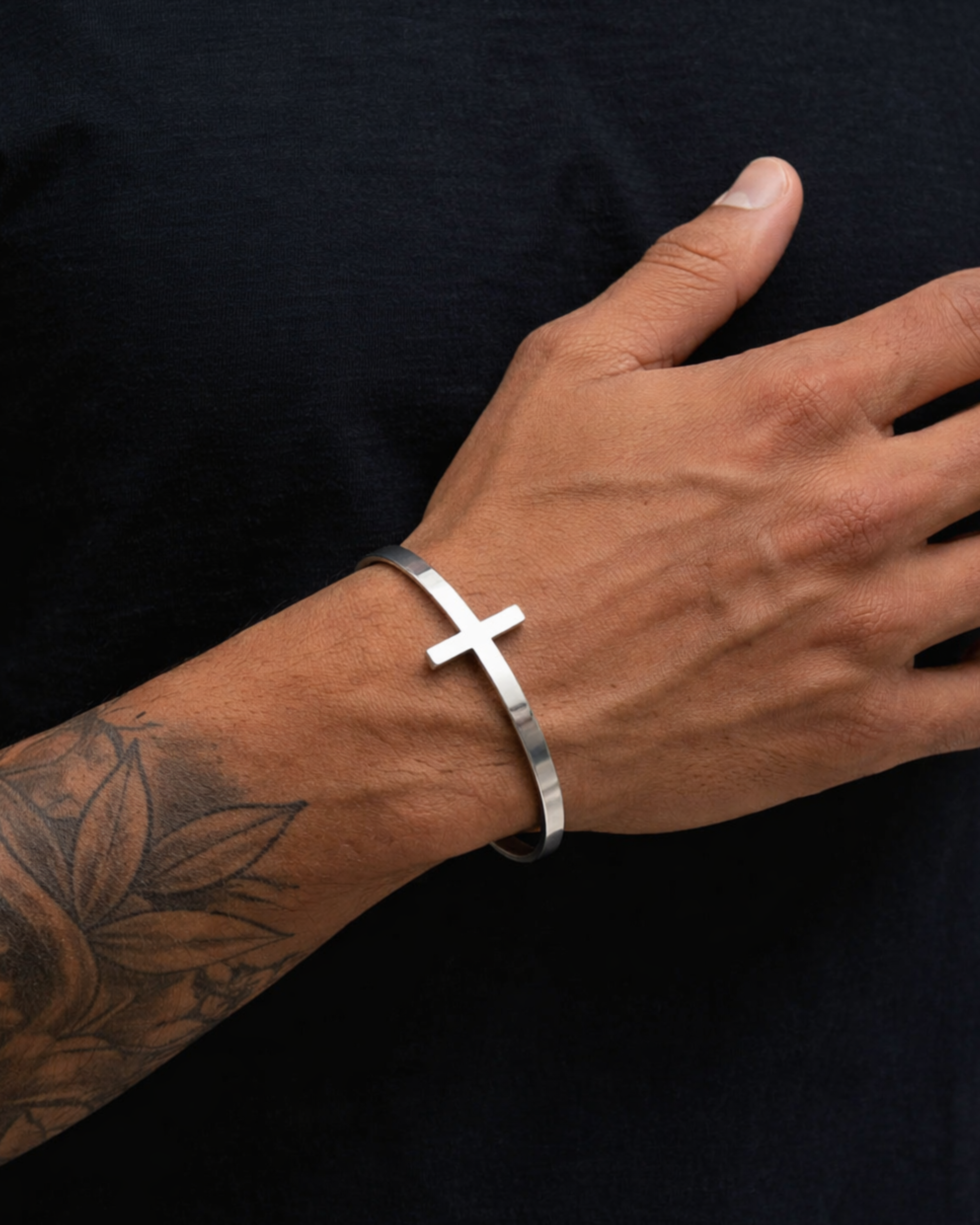 Cornerstone Cross Cuff Bracelet