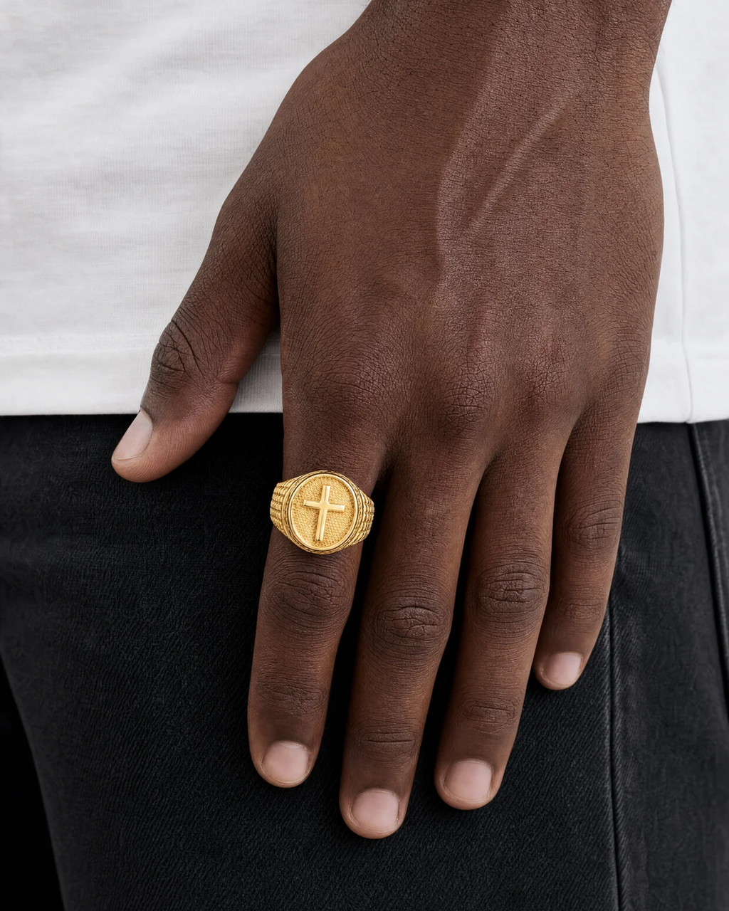 Sinai Cross Signet Ring
