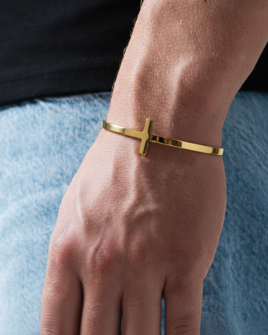 Cornerstone Cross Cuff Bracelet