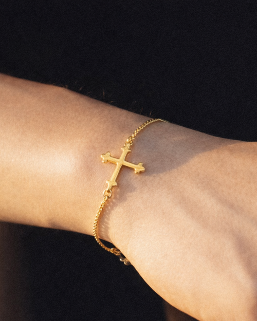 Bethel Sterling Cross Bracelet