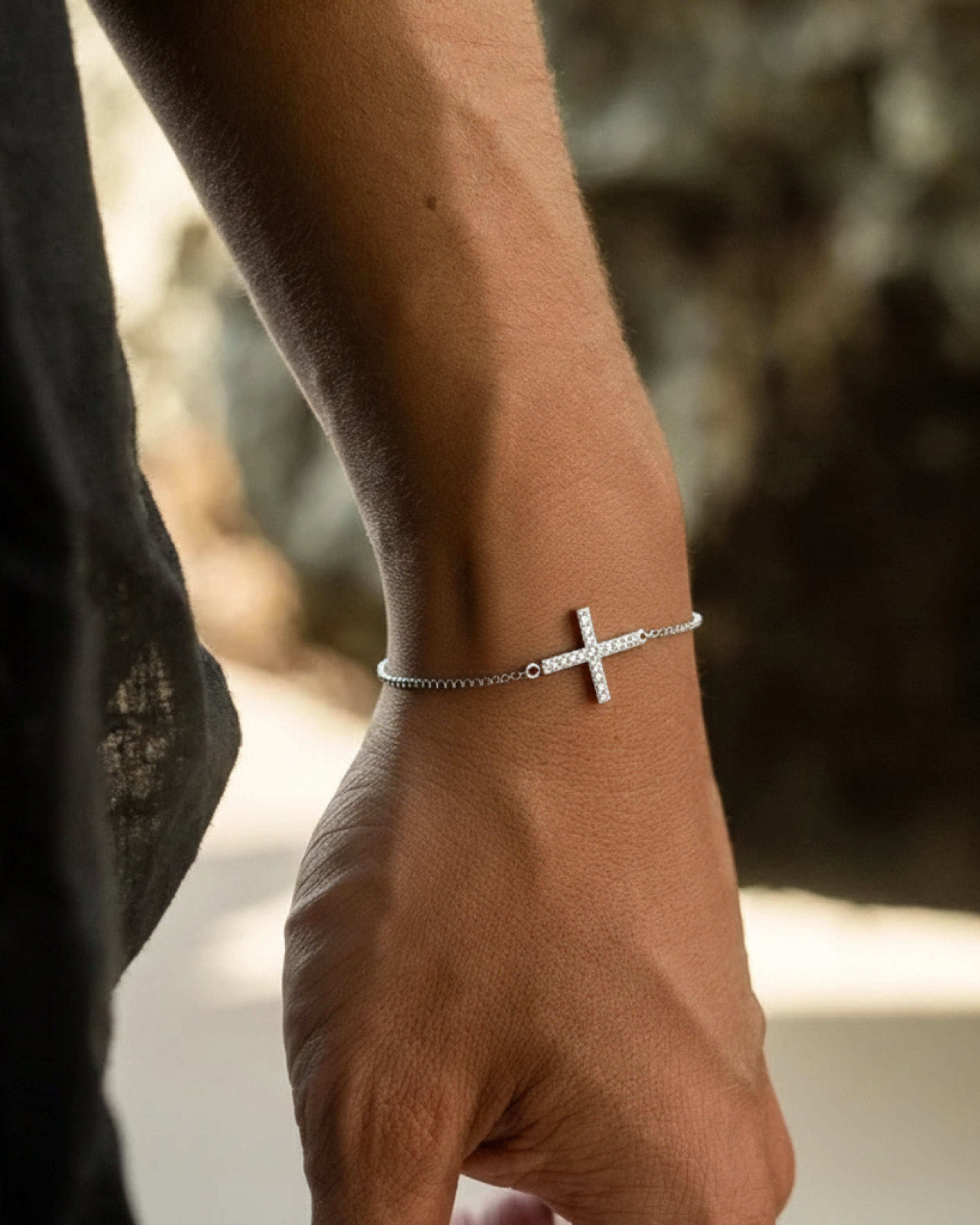 Calvary Pavé Cross Bracelet