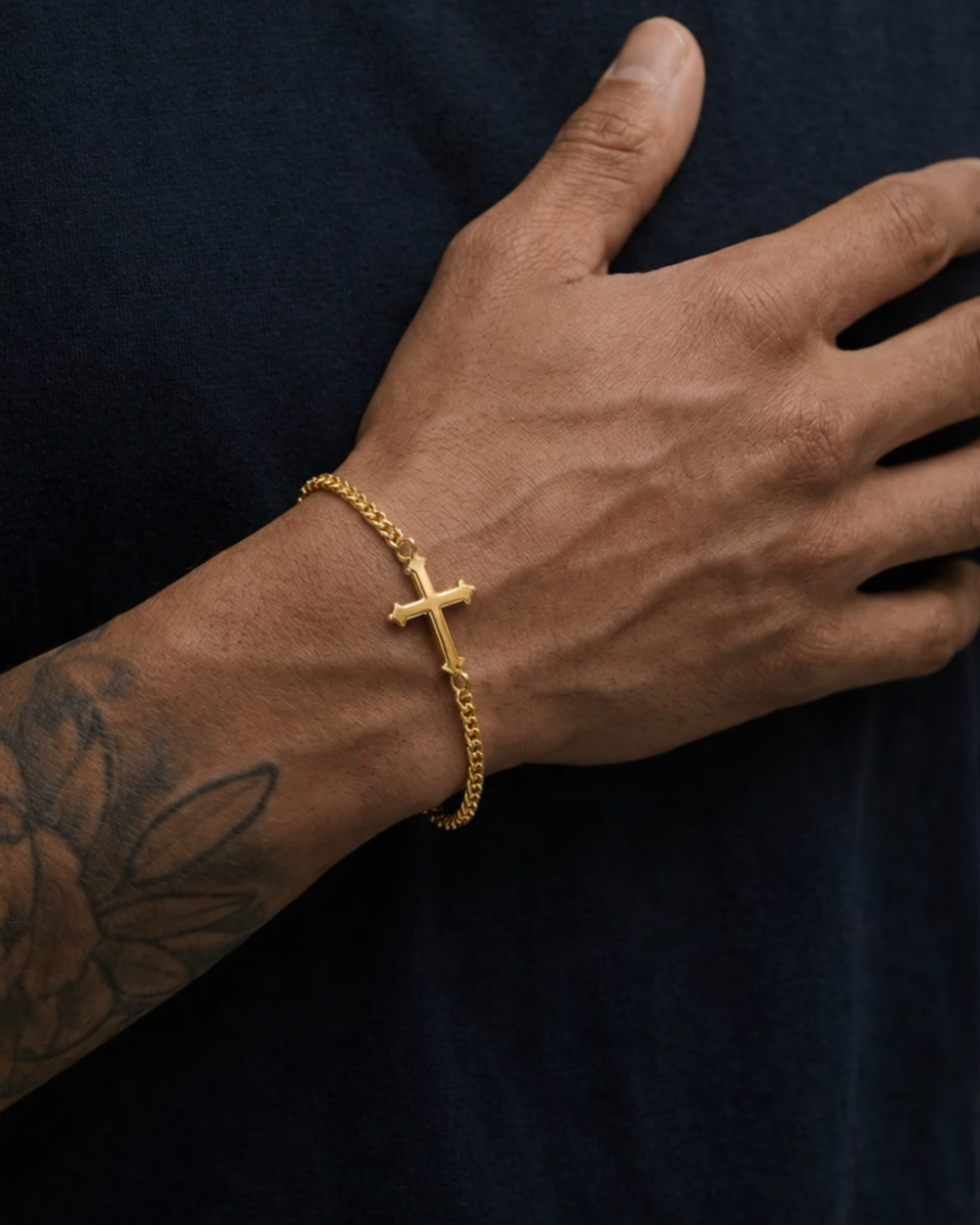 Bethel Sterling Cross Bracelet