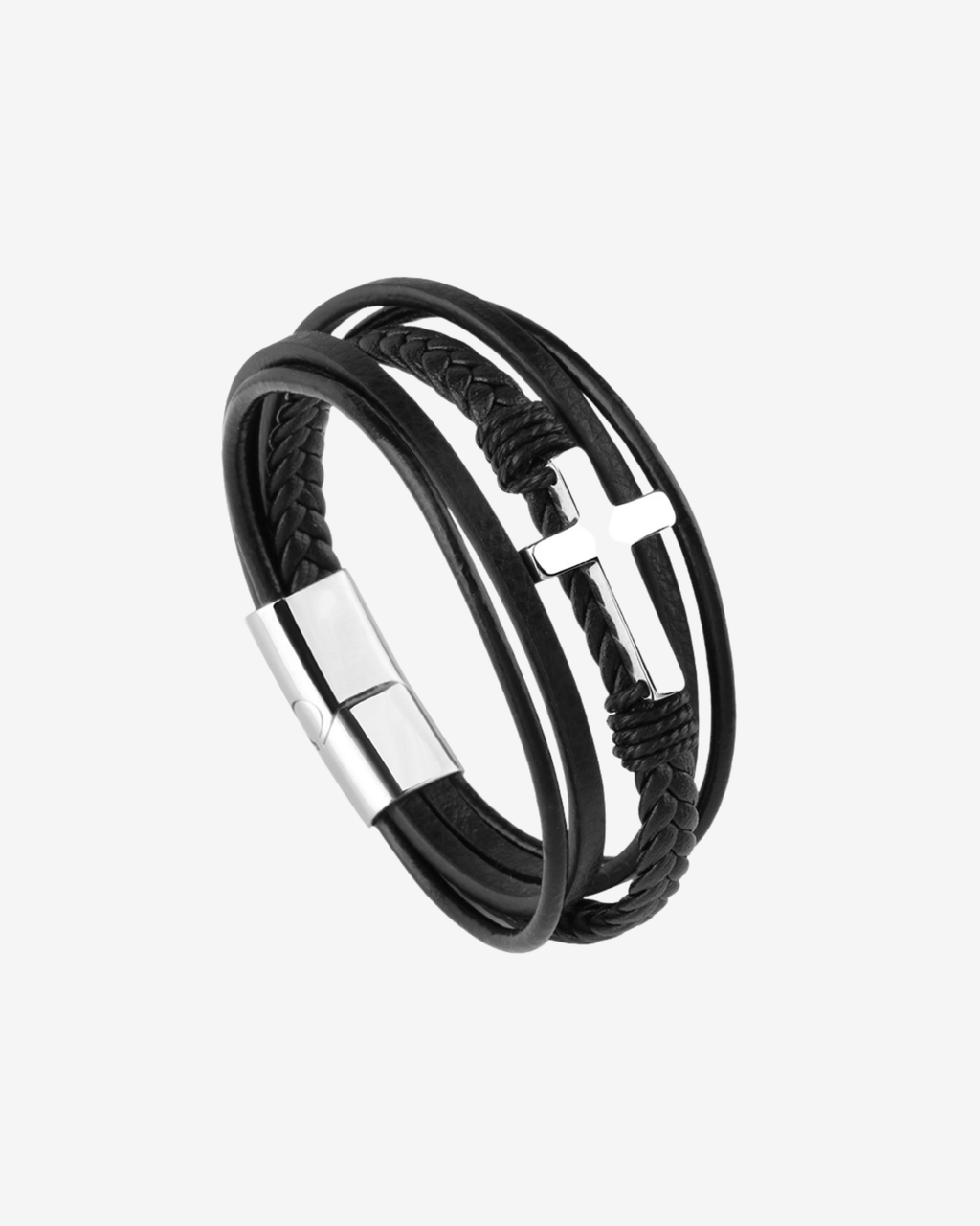 Gethsemane Leather Cross Bracelet