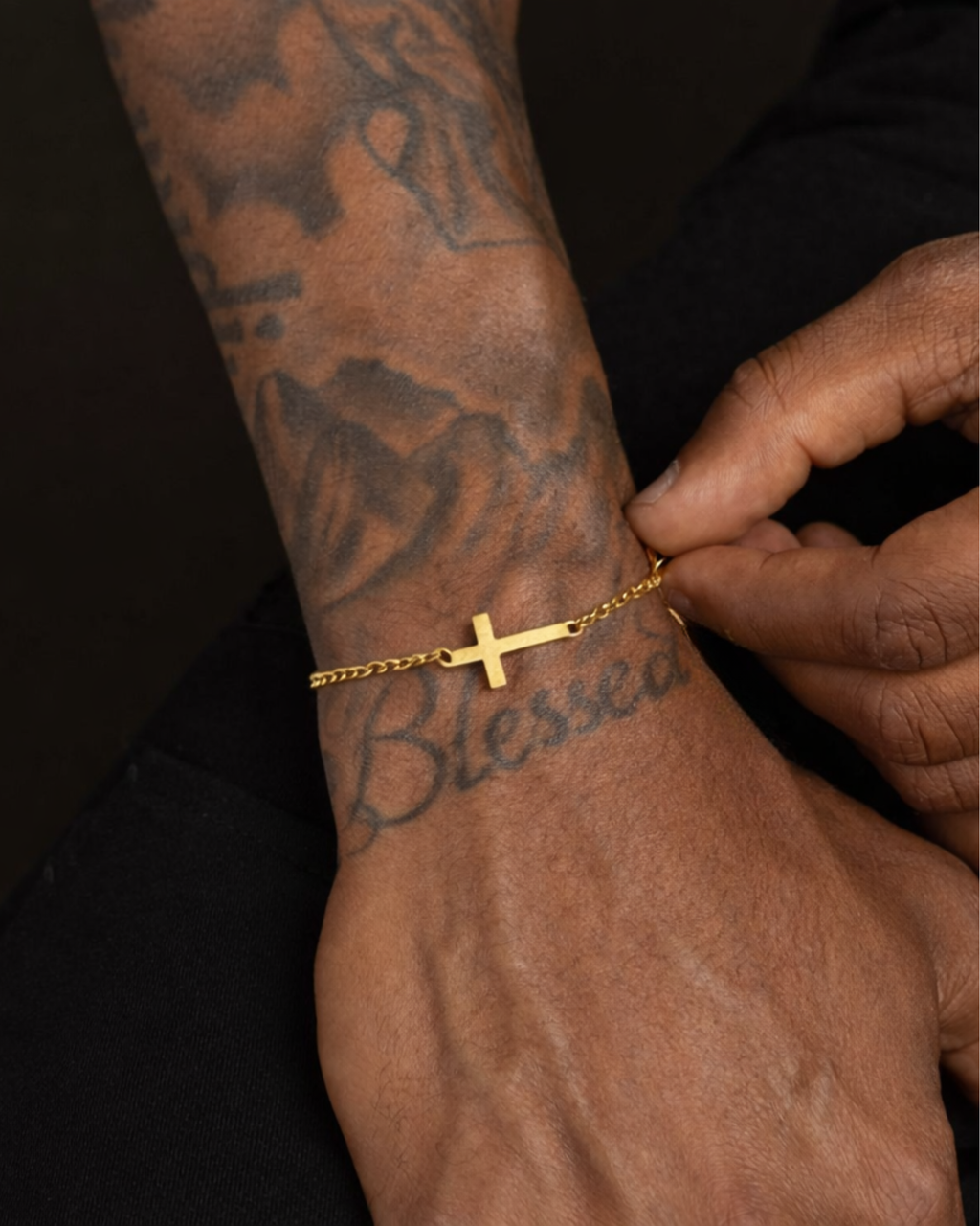 Emmanuel Cross Chain Bracelet